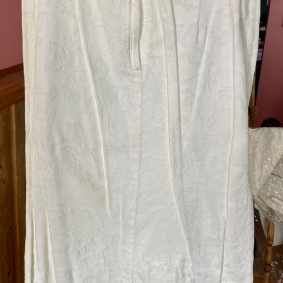 Porto-Modes White 100% Cotton Brocade, Elegant, Lovely Skirt & Top Combo Size 9 - Picture 4 of 7